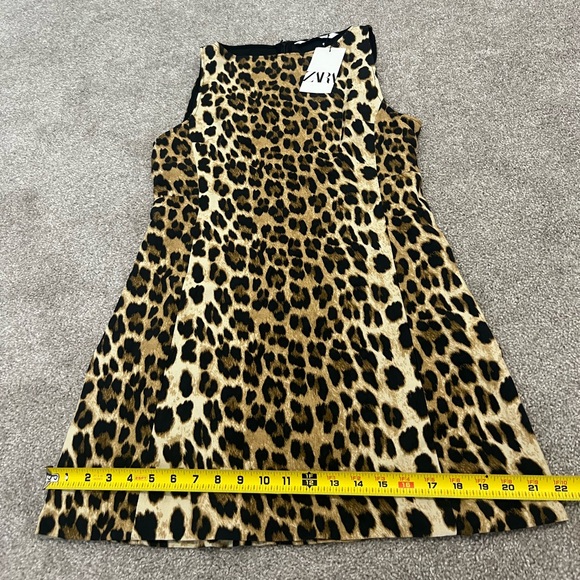 NWT ZARA ANIMAL PRINT DRESS ZW COLLECTION 3201/140 LEOPARD WOMEN LARGE - Picture 7 of 14